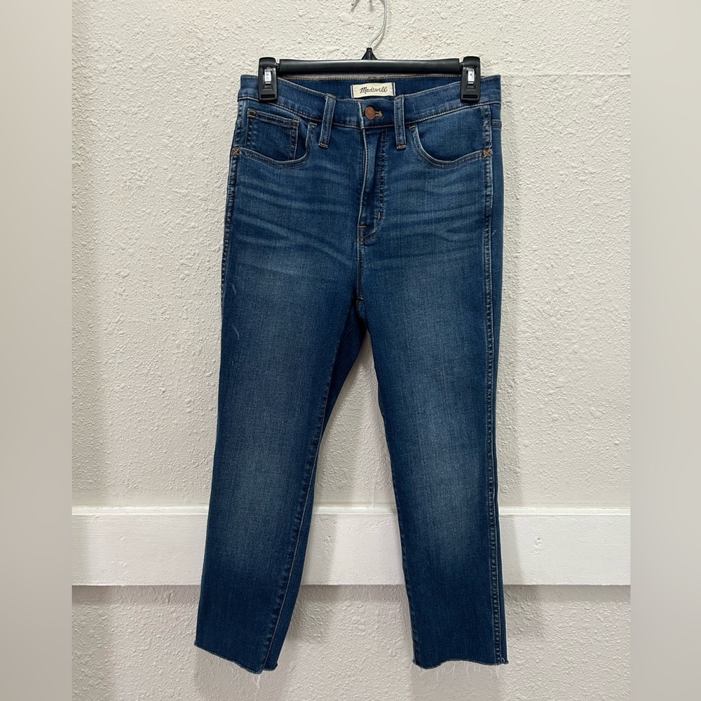 MadeWell 10" Roadtripper Skinny Raw Hem Ankle Jeans Size 26